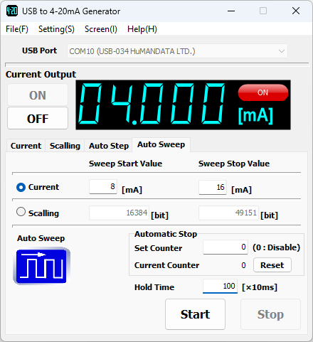 Auto Sweep Screen image1