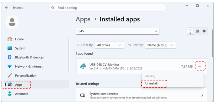 Uninstallation image1