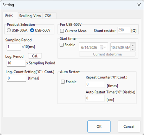 Basic Settings USB-506V image 1