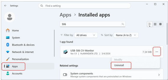 Uninstallation image1