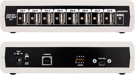 USB-201] USB Multiplexer 8:1 - USB Switching Device HuMANDATA USB-201