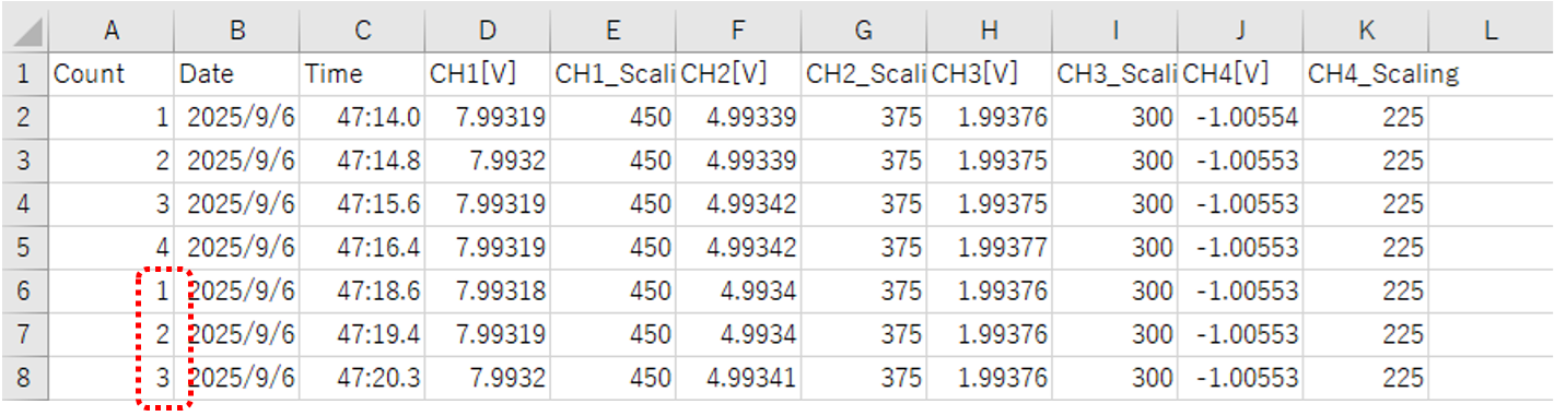CSV出力例3説明画像