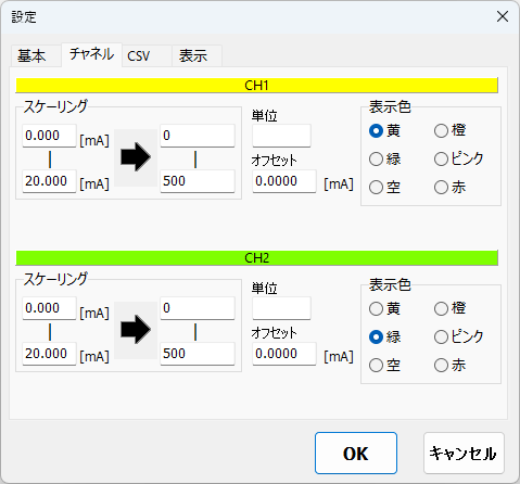 設定画面チャネル説明画像1